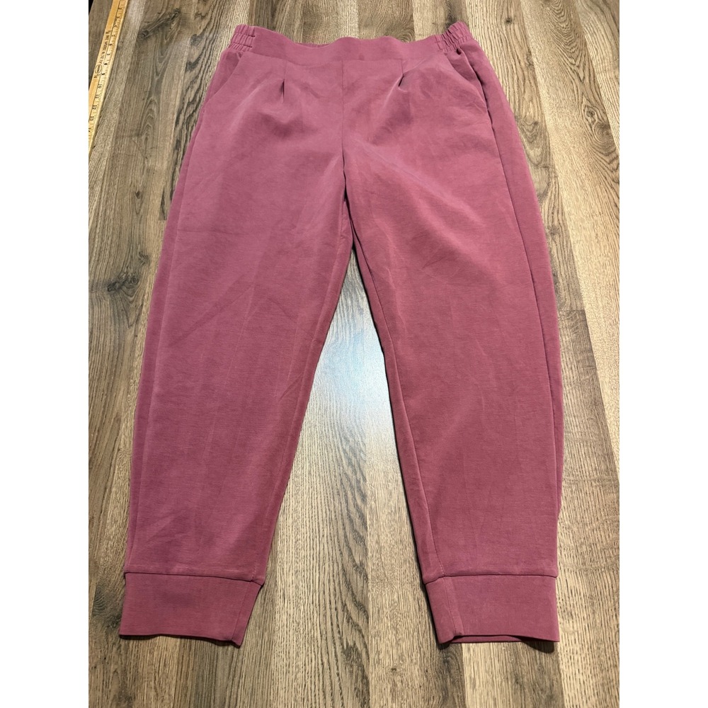 Avia Pants Womens Size L Mauve Pink Jogger Activewear Pleated Front Cuffs